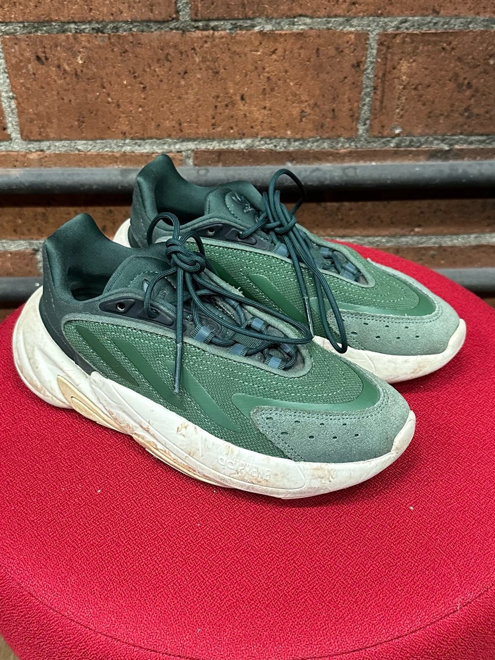 adidas Dark Green Slip-On Athletic Shoe